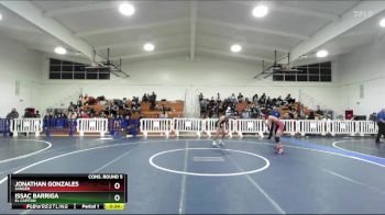 132 lbs Cons. Round 5 - Jonathan Gonzales, Sanger vs Issac Barriga, El Capitan