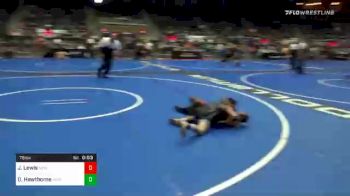 76 lbs Consolation - Jayshaun Lewis, New Mexico Wolfpack vs Dj Hawthorne, King Select Wrestling