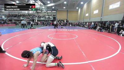 107 lbs Quarterfinal - Anna Felicio, Saugus/Peabody vs Allison Patten, Pilgrim