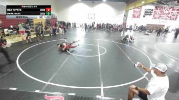 190 lbs Semifinal - Dario Ruiz, South Hills High School Wrestl vs Rex Topete, South Hills High School Wrestl