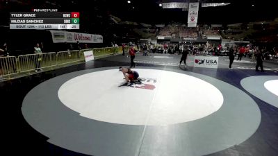 113 lbs Cons. Sub-rd Of 16 - Tyler Grace, Daniel Cormier Wrestling Club vs Hilcias Sanchez, South Bakersfield High School Wrestling