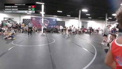 52 lbs Round 2 - Chance Myers, Mayfield Mat Academy vs Jordan Simone, CRWA