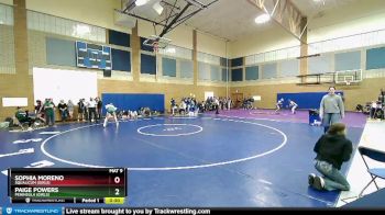 120lbs Cons. Round 5 - Sophia Moreno, Squalicum (Girls) vs Paige Powers, Peninsula (Girls)