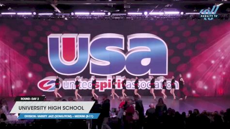 University High School - Varsity Jazz (Song/Pom) -- Medium (8-11) [2023 Varsity Jazz (Song/Pom) -- Medium (8-11) Day 2] 2023 USA Spirit & Junior Nationals/Collegiate Championships