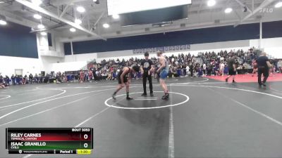 157 lbs Champ. Round 1 - Riley Carnes, Temescal Canyon vs Isaac Granillo, CVBJJ