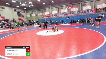 115 lbs Quarterfinal - Dominic Marquez, Paso Robles vs Caleb McElroy, Bakersfield