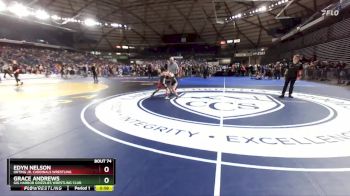 70 lbs Champ. Round 1 - Grace Andrews, Gig Harbor Grizzlies Wrestling Club vs Edyn Nelson, Orting Jr. Cardinals Wrestling