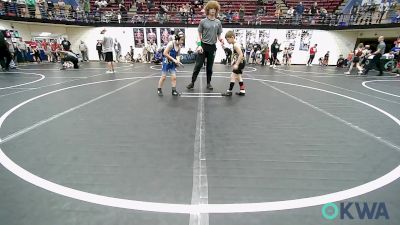 60 lbs Round Of 16 - Kendall Davis, Tecumseh Youth Wrestling vs Harvey LaForest, Bridge Creek Youth Wrestling