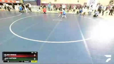 70 lbs Cons. Semi - Blake Briese, WI vs Jace Matson, MN