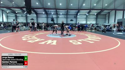 113-120 lbs 1st Place Match - Jorge Ramos, Tigard High School Wrestling vs Quintan Parsons, Punisher Wrestling Company
