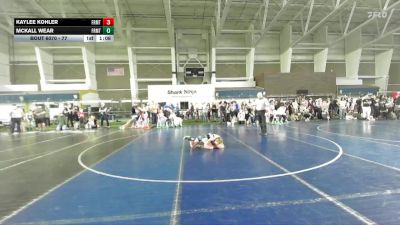 77 lbs Cons. Semi - McKall Wear, Carbon Wrestling Club vs Kaylee Kohler, Wasatch Wrestling Club