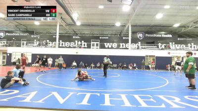 122 lbs Quarterfinal - Vincent Orandello, VHW Red - HSC vs Gabe Campanelli, Kraken Black - HSC