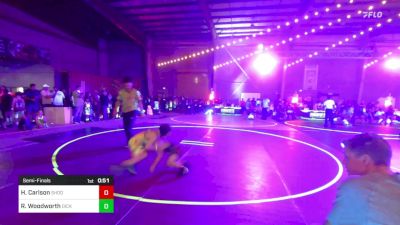 55 lbs Semifinal - Hunter Carlson, Shootbox vs Riggin Woodworth, Dickinson WC