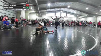 130 lbs Rr Rnd 3 - Harper Sampson, Coweta Tiger Wrestling vs Emma Luper, Wyandotte Youth Wrestling