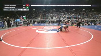 4A-144 lbs 5th Place Match - Jacob Stirling, Thunder Basin High School vs Ryker Hansen, Cheyenne East
