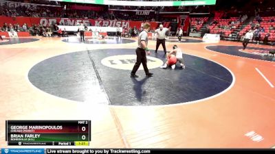 3A 120 lbs Champ. Round 1 - Brian Farley, Romeoville (H.S.) vs George Marinopoulos, Chicago (Marist)