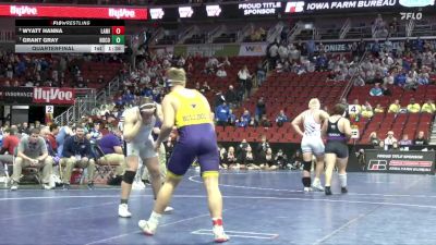 1A-285 lbs Quarterfinal - Grant Gray, Northeast Community vs Wyatt Hanna, Lake Mills