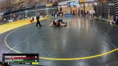 174 lbs Cons. Round 3 - Tanner Baumgartner, Colorado Mesa vs Gunner Cramblett, Air Force Prep