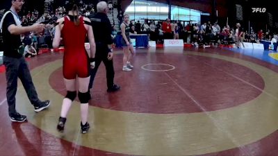 53kg Cons. Semi - Danika Currie, Alberni Valley Wrestling Club vs Elaine King, Saskatoon Junior Huskies
