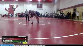 195 lbs Champ. Round 2 - Jericko Jackson, Prairie Heights Wrestling vs Manny Egan, Indianapolis Cathedral