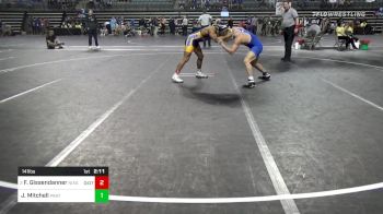 141 lbs Round Of 32 - Frankie Gissendanner, Niagara County vs Jacob Mitchell, Pratt