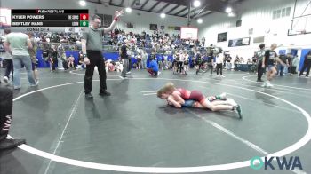 67 lbs Consi Of 4 - Kyler Powers, Southern Oklahoma Wrestling Club vs Bentley Hans, Lions Wrestling Academy