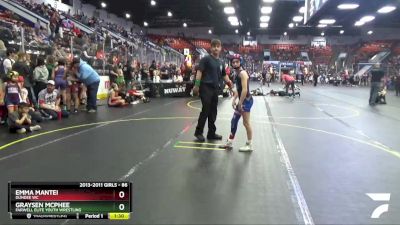 86 lbs Semifinal - Emma Mantei, Dundee WC vs Graysen McPhee, Farwell Elite Youth Wrestling