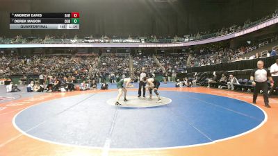 7A 150 lbs Quarterfinal - Derek Mason, Cardinal Gibbons vs Andrew Davis, Davie