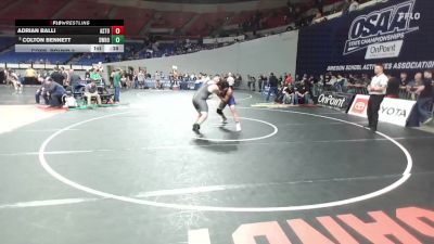 4A Boys 285 lbs Cons. Round 3 - Colton Bennett, Sweet Home Boys vs Adrian Balli, Astoria Boys