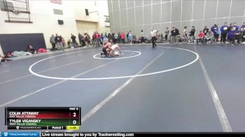 165 lbs Quarterfinal - Colin Attaway, East Valley (Yakima) vs Tyler Vigansky, West Valley (Yakima)