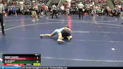 77-87 lbs Round 2 - Avery Massey, Greater Heights Wrestling-AAA vs Ellie Bult, Bon Homme