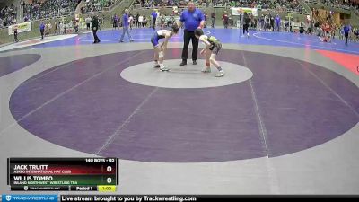 92 lbs Champ. Round 1 - Jack Truitt, Askeo International Mat Club vs Willis Tomeo, Inland Northwest Wrestling Tra