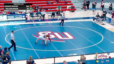 184 lbs Quarterfinal - Daiveon Barlow, Shenandoah University vs William Martin, Roanoke College