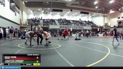 152 lbs Champ. Round 2 - Christian Arberry, Warren Wrestling Academy vs Noah Webb, Indiana