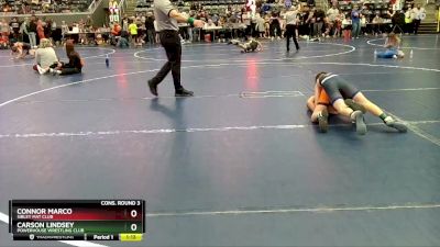 80 lbs Cons. Round 3 - Carson Lindsey, Powerhouse Wrestling Club vs Connor Marco, Sibley Mat Club