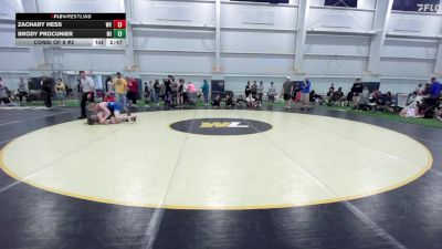 S-140 lbs Consi Of 8 #2 - Zachary Hess, WV vs Brody Procunier, MI