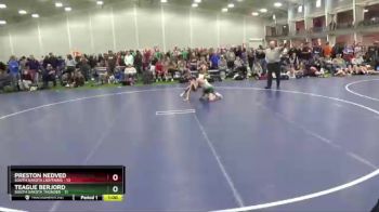 100 lbs Round 4 (6 Team) - Preston Nedved, South Dakota Lightning vs Teague Berjord, South Dakota Thunder