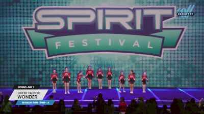 Cheer Factor - WONDER [2023 L1.1 Mini - PREP - A Day 1] 2023 Spirit Fest Grand Nationals
