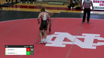 157 lbs Luke Christie, North Central vs Zaren Anderson, Carthage College