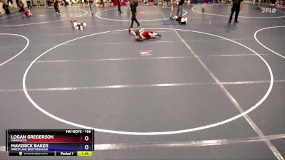 106 lbs Round 2 - Logan Gregerson, Minnesota vs Maverick Baker, Wrestling Brotherhood