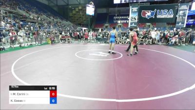 157 lbs Rnd Of 64 - Mario Carini, CA vs Keegan Goeas, HI