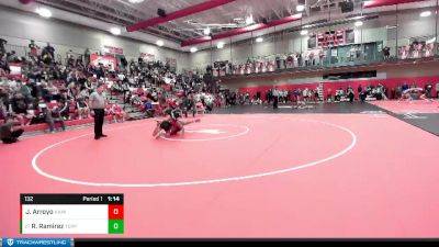 132 lbs Champ. Round 1 - Ricardo Ramirez, Toppenish vs Jose Arroyo, Kamiakin