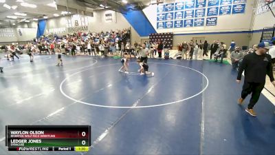 73 lbs Champ. Round 1 - Waylon Olson, Riverton Wolf Pack Wrestling vs Ledger Jones, Syracuse