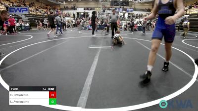 52 lbs Final - Bowen Brown, Shelton Wrestling Academy vs Liam Avalos, Standfast OKC