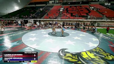 96 lbs Placement Matches (8 Team) - Lauren Echeverria, Oregon White vs Diamond Kekahuna, Hawaii