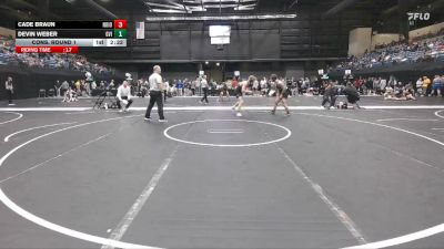 157 lbs Cons. Round 1 - Cade Braun, Northwestern (Iowa) vs Devin Weber, Grand View (Iowa)
