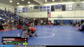 132 lbs Semifinal - Lucas Courneya, Beverly Hills High School vs Jake Decker, Canyon