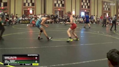 130 lbs Quarterfinals (8 Team) - Will Terry, Headhunters Black vs Hanz Gilfoil, Yale Street WC