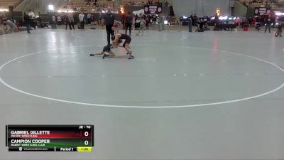 70 lbs Quarterfinal - Campion Cooper, Rabbit Wrestling Club vs Gabriel Gillette, Pacific Wrestling