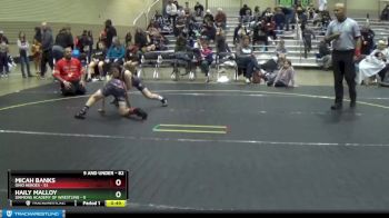 82 lbs Cons. Round 1 - Haily Malloy, Simmons Academy Of Wrestling vs Micah Banks, Ohio Heroes